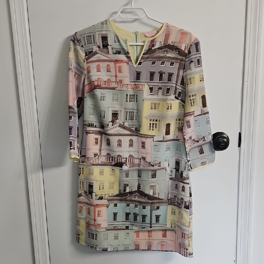 Ted Baker pastel multicolor short sleeve shift